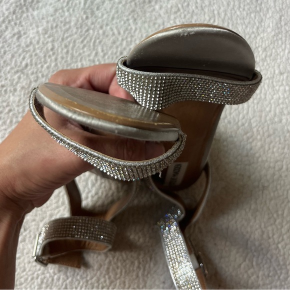 STEVE MADDEN MALIA RHINESTONE HEELS 8 WOMENS - Picture 7 of 9